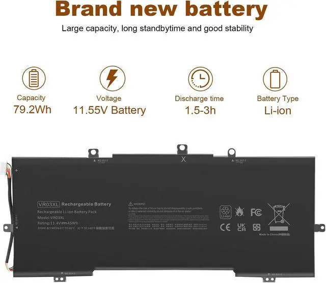Alt view image 2 of 5 - 11.4V Battery for HP Envy 13t-d000 13-d004na 13-d053sa 13-d010nr 13-D190NZ 13-D190ND