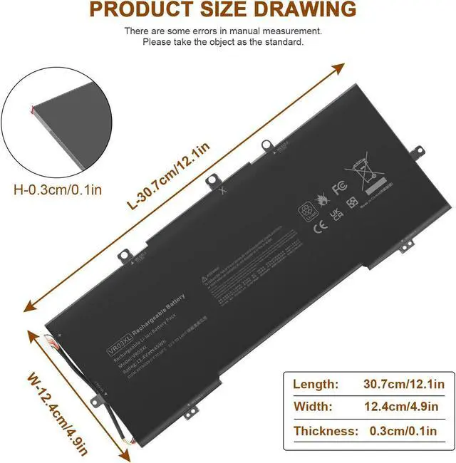Alt view image 4 of 5 - 11.4V Battery for HP Envy 13t-d000 13-d004na 13-d053sa 13-d010nr 13-D190NZ 13-D190ND