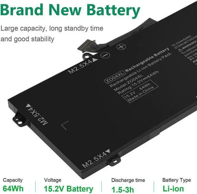 Alt view image 2 of 5 - 15.2V Battery for HP ZO04XL ZO04 Z004XL ZO06 ZO06XL ZBook Studio G3 G4