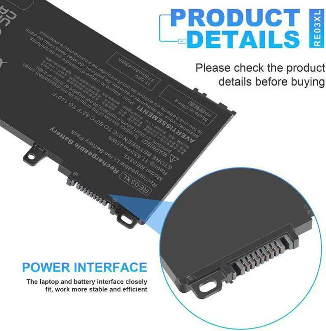 Alt view image 4 of 5 - 11.55V Battery for HP ProBook 430 440 445 450 G6 G7 455R G6 Series