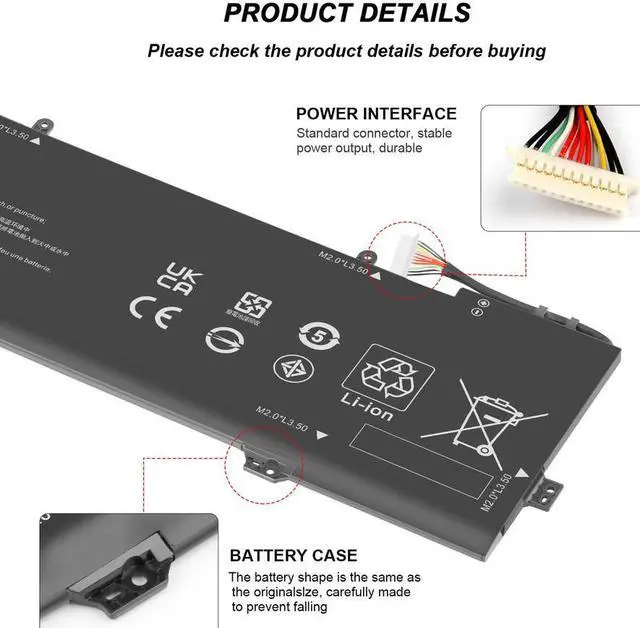 Alt view image 4 of 5 - 11.55V Battery for HP Spectre X360 15-BL000 15-BL0XX 15-BL000NA 15-BL000NG 15-BL001NA