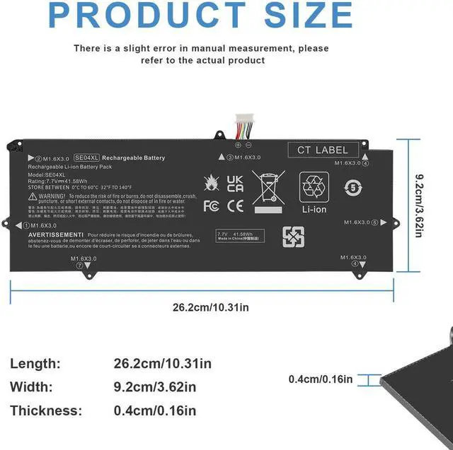 Alt view image 3 of 5 - 7.7V Battery for HP 860724-2B1 860724-281 849910-850 860724-2C1 860708-855
