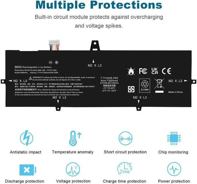 Alt view image 3 of 5 - 7.7V Battery for HP BM04056XL BM04XL HSTNN-DB8L HSTNN-UB7L