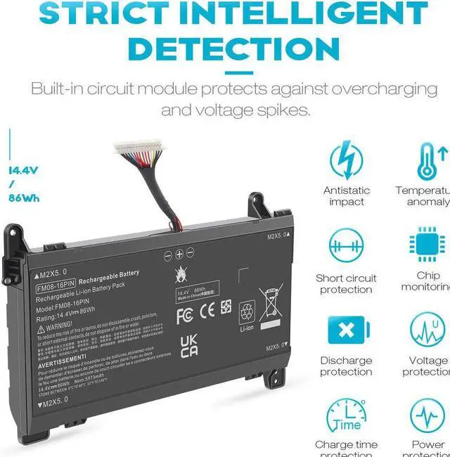 Alt view image 3 of 5 - 16-Pin 14.4V Battery for HP 922752-421 922753-421 922976-855 922977-855