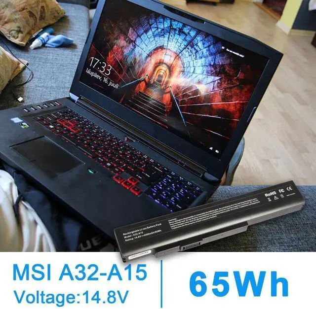 Alt view image 5 of 5 - 14.8V Battery for MSI A6400 CR640 CR640DX CR640MX CR640X CX640 CX640DX