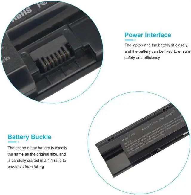 Alt view image 4 of 5 - 11.1V Battery for HP 3ICR19/65-3 707616-141 707616-242 707616-851 707617-421