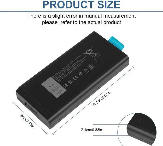 Alt view image 4 of 5 - 97Wh Battery for Dell DKNKD X8VWF 4XKN5 CJ2K1 5XT3V 05XT3V