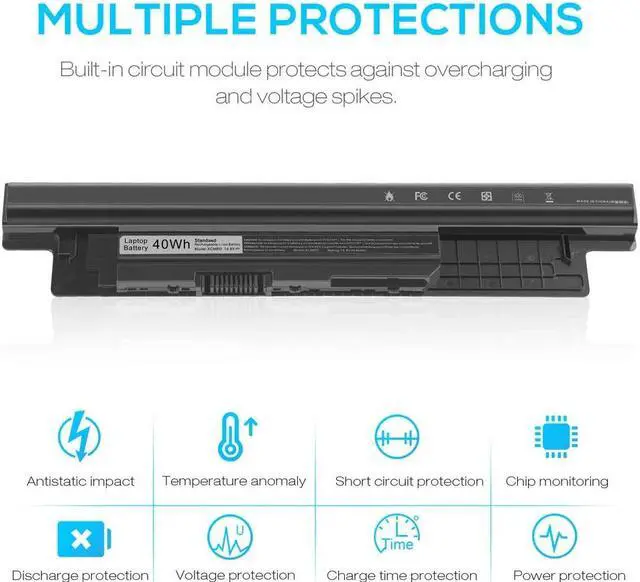 Alt view image 3 of 5 - 14.8V XCMRD Battery for Dell Inspiron 15 3542 3543 3541 3521 3537 3531 15R 5521 5537