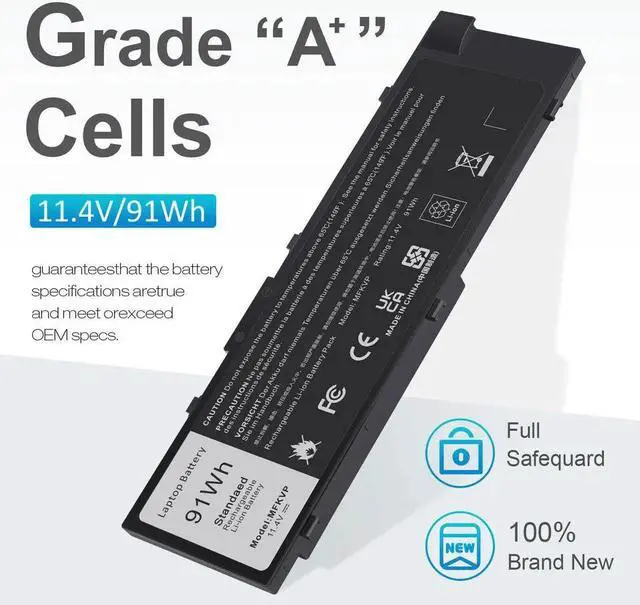 Alt view image 3 of 5 - 91Wh MFKVP Battery for Dell Precision 7510 7520 7710 7720 M7510 M7710