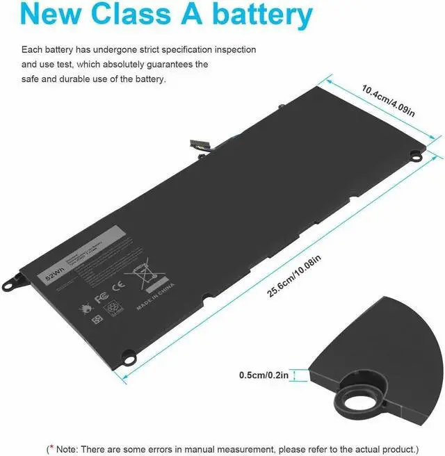 Alt view image 5 of 5 - 52W JD25G Battery for Dell XPS 13 9343 9350 P54G P54G001 P54G002 13-9350-D4708G
