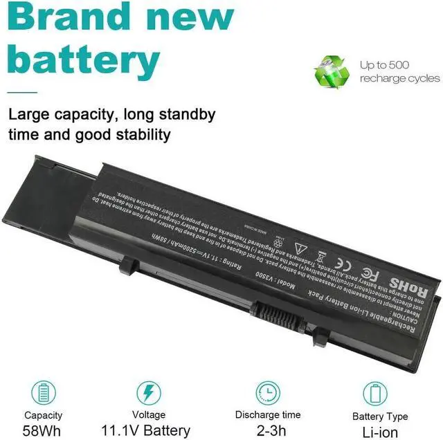Alt view image 2 of 5 - 11.1V Battery for Dell Vostro 3400 3500 3700 V3400 V3500 V3700