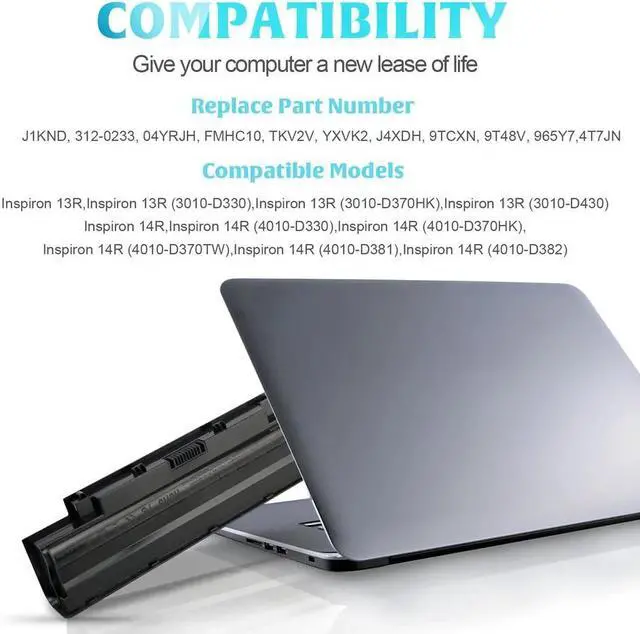 Alt view image 5 of 5 - 11.1V Battery for Dell Inspiron 17R N7010 17R N7110 13R T510431TW 13R T510432TW