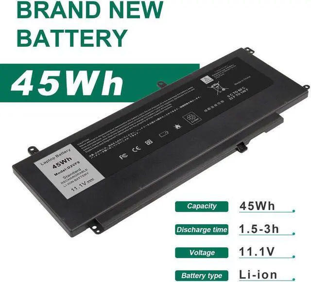 Alt view image 2 of 5 - 45W Battery for Dell Inspiron 15 7547 7548 N7547 7548 Vostro 14 5459