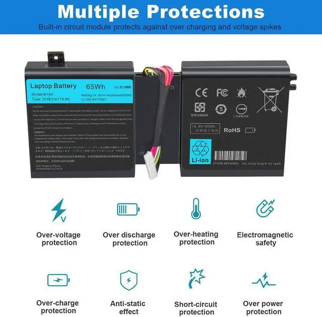 Alt view image 4 of 5 - 65W Battery for Dell 2F8K3 02F8K3 KJ2PX 0KJ2PX G33TT