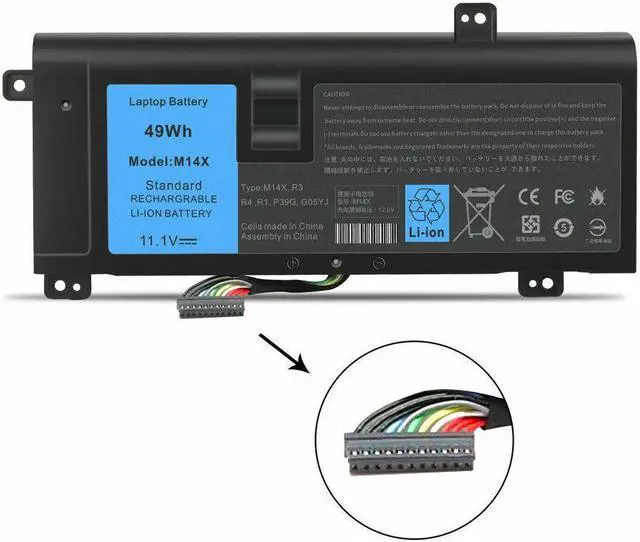 Alt view image 2 of 5 - 49Wh 11.1V Battery for Dell Alienware 14 A14 M14X R3 M14X R4 14D-1528