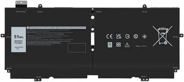 Main image of 51Wh 7.6V Battery for Dell 52TWH MM6M8 0MM6M8 XX3T7 0XX3T7