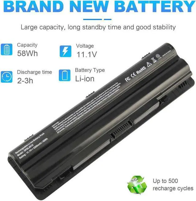 Alt view image 2 of 5 - 11.1V Battery for Dell XPS 14 15 17 L401x L501x L502x L701x L702x L721x 15-1591