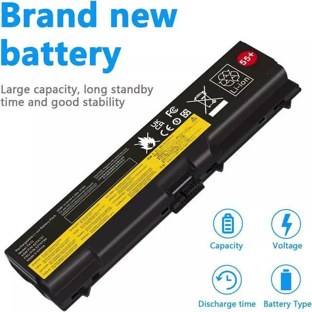 Alt view image 2 of 5 - 11.1V Battery for Lenovo 42T4851 42T4852 42T4911 42T4911 42T4912 51J0499 51J0499