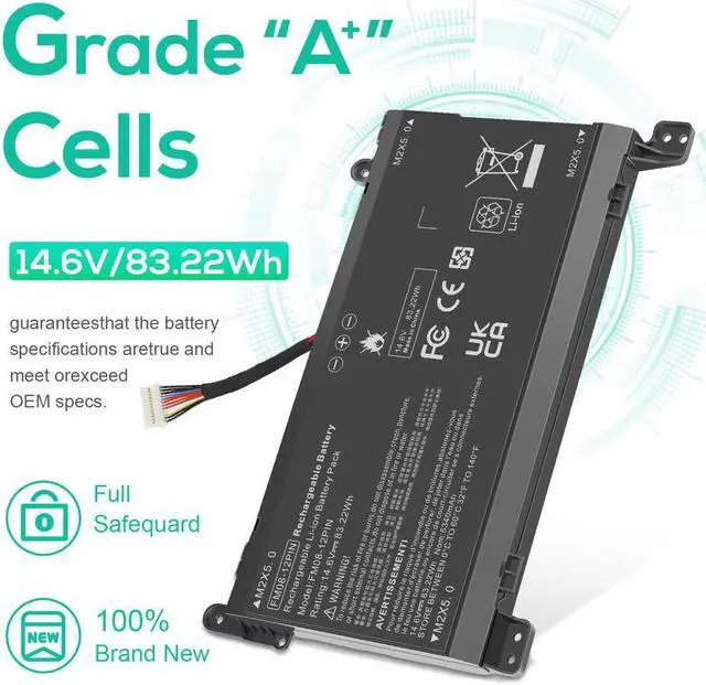 Alt view image 4 of 5 - 12-Pin 14.6V Battery for HP FM08 HSTNN-LB8B HSTNN-LB8A HQ-TRE TPN-Q195
