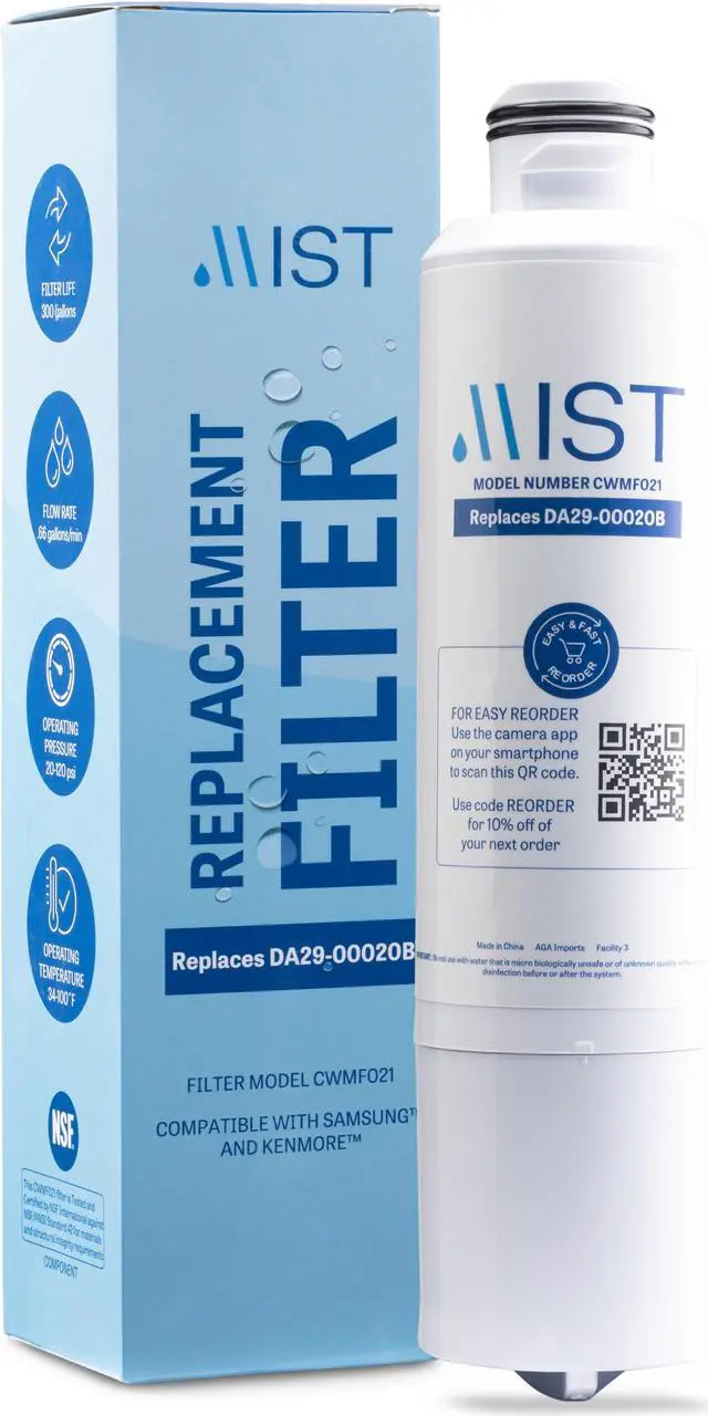 Main image of Mist LT800P LG Refrigerator Water Filter, Compatible with LG Water Filter ADQ736134, LG ADQ736134 Water Filter, Kenmore 9490, 46-9490, 469490, ADQ73613402, LG LMXS30776S, LG LSXS26366S, 2 Pack
