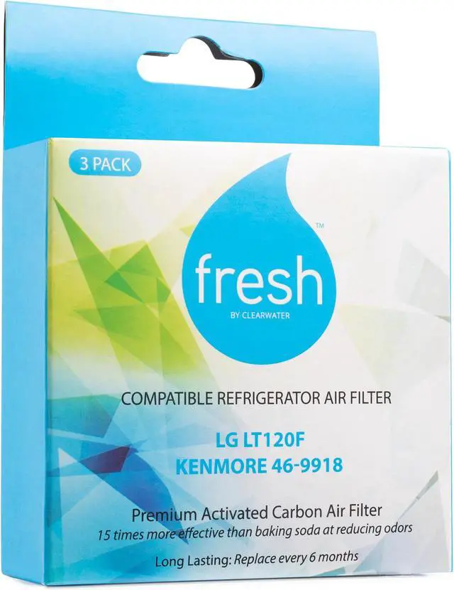 Alt view image 3 of 5 - Mist Fresh LG LT120F Air Filter Replacement, Compatible Model Numbers: Kenmore Elite 9918, 795 and LG ADQ73214404, LMXS30776S, 3 Pack - Fresh