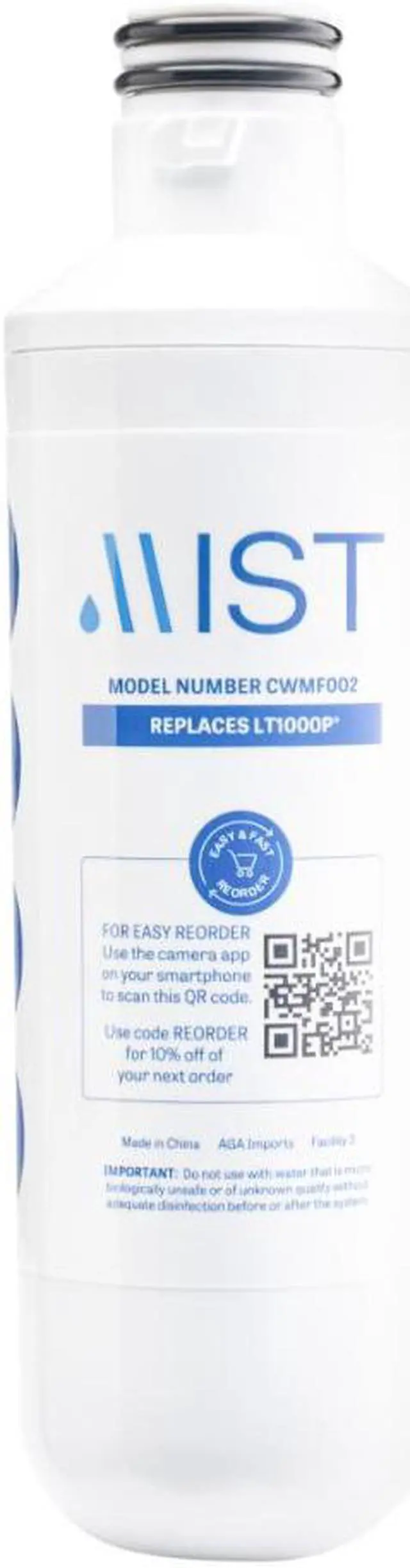 Alt view image 2 of 7 - LT1000PC Replacement Water Filter, Compatible with LT1000PC/PCS, LT1000PC, LT-1000PC, MDJ64844601, ADQ747935 ADQ74793504, Kenmore 46-9980, 469982 Water Filter 2 Pack -Mist