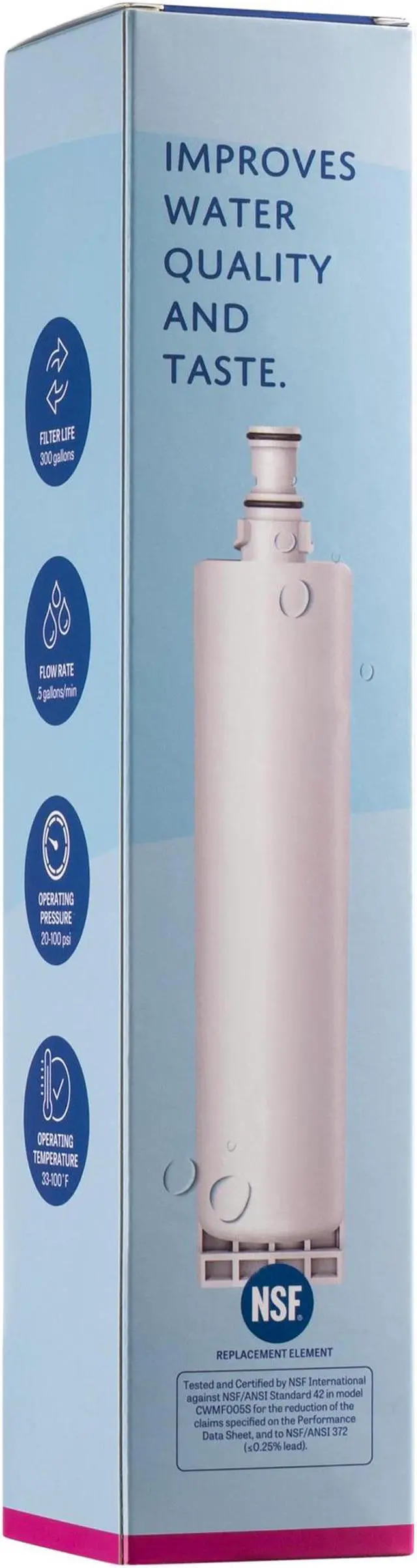 Alt view image 3 of 7 - Mist 4396508 & EDR5RXD1 Water Filter Replacement, Compatible Whirlpool Models: 4396508, 4396510, Filter 5, PUR W10186668, NLC240V, Kenmore 46-9010, 9086