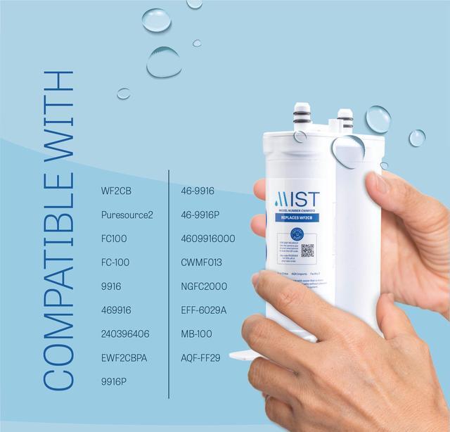 Alt view image 4 of 7 - Mist Refrigerator Water Filter Replacement Compatible with WF2CB, PureSource2, FC100, 9916, 469916, 1 Pack