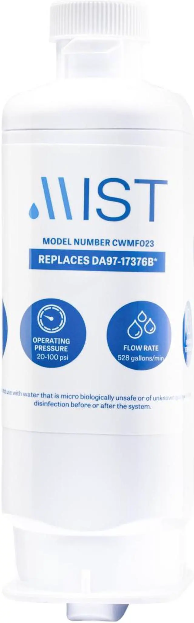 Alt view image 3 of 7 - Mist DA97-17376B Samsung Water Filter Replacement for Samsung Water Filter DA97-17376B, HAF-QIN Refrigerator Water Filter, HAF-QIN/EXP, DA97-08006C, RF28R7351SG, RF23M8070SR, RF23M8070SG WS645A 3 Pack