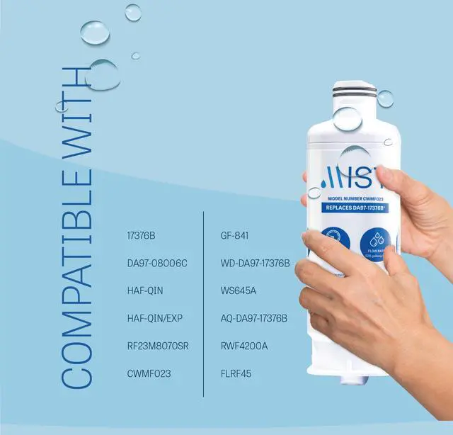 Alt view image 4 of 7 - Mist DA97-17376B Samsung Water Filter Replacement for Samsung Water Filter DA97-17376B, HAF-QIN Refrigerator Water Filter, HAF-QIN/EXP, DA97-08006C, RF28R7351SG, RF23M8070SR, RF23M8070SG WS645A 3 Pack