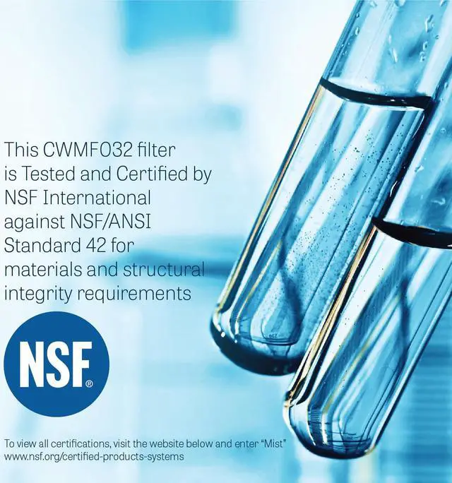 Alt view image 5 of 6 - Mist MSWF Refrigerator Water Filter Replacement, Compatible with GE Models: 101820A, 101821B, 101821, 1 Pack - Mist
