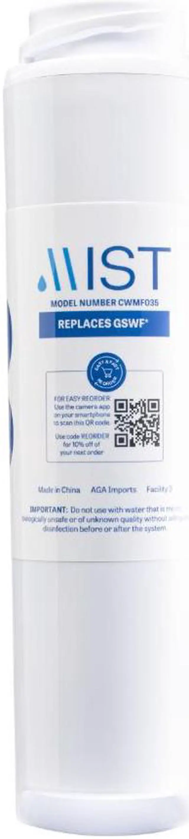Alt view image 3 of 7 - Mist GSWF Water Filter Replacement Compatible with GE Models: GSWFDS, 100749-C, 100810/A, 238C2334P001, Kenmore 46-9914, 3 Pack - Mist