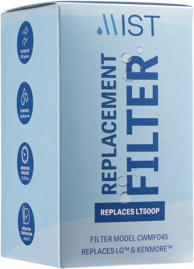 Alt view image 3 of 6 - Mist 5231JA2002A Water Filter Replacement, Compatible LG Models: LT500P, GEN11042FR-08, ADQ72910911, ADQ729109012, Kenmore 9890, 46-9890, LFX25974ST, LMX25964ST, LSC27925ST, 1 Pack