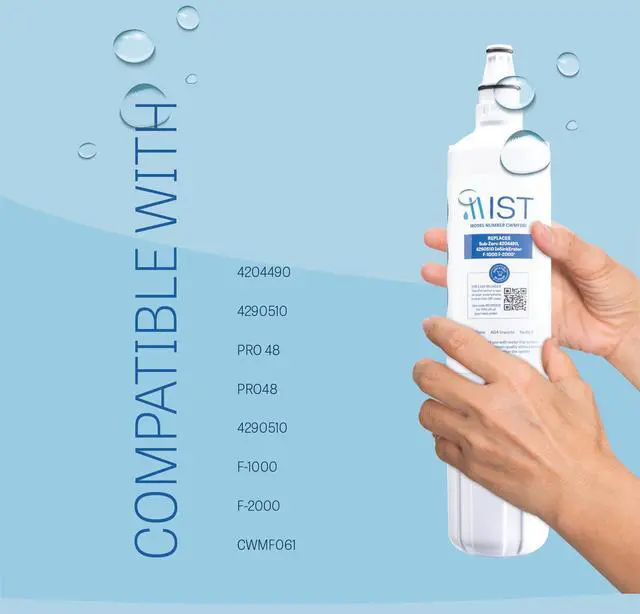Alt view image 4 of 7 - Mist 4204490 Replacement Compatible with Sub-Zero 4204490, 4290510 InSinkErator F-1000 F-2000 Refrigerator Filter, 1 Pack