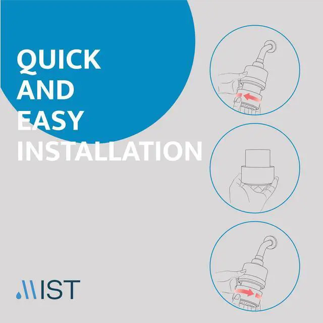 Alt view image 4 of 4 - Mist MSC481 Replacement Shower Filter Cartridge for Mist MSS081, MSS082, MSS083 Shower Systems, 15 Stage Filtration, Lasts 6 Months Each, 4 Pack