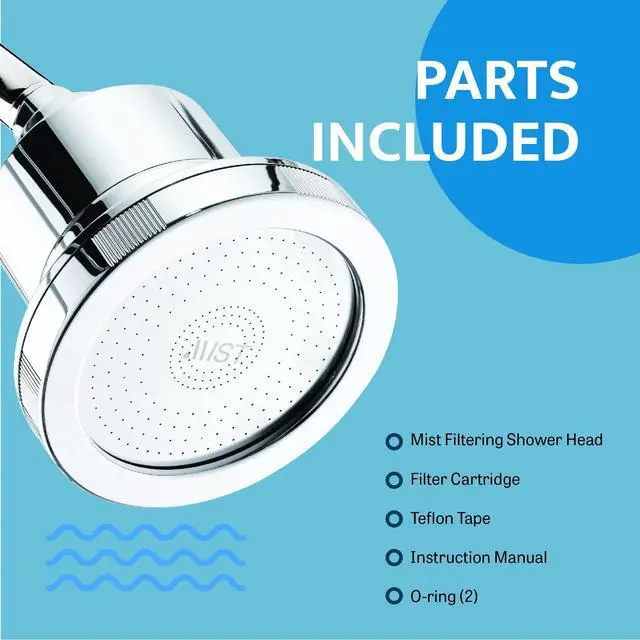 Alt view image 5 of 6 - Filtered Shower Head,15 stage Filtration Chrome Shower Head with a Replaceable Filter Removes Chlorine and Bad Odor Reduces Dry Itchy Skin, Dandruff, Eczema, Improves Skin Hair and Nails - Mist