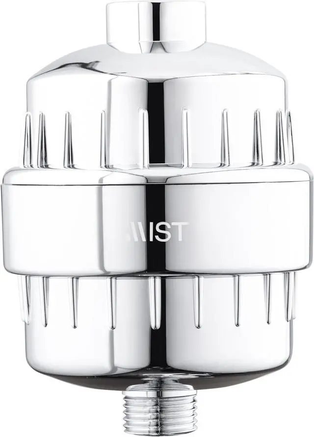 Alt view image 4 of 7 - Mist Water Softening Chrome Shower Filter, 2 Filter Cartridges, 15 Stage Filtration System Removes Chlorine Fluoride, Bad Odor, Reduces Dry Itchy Skin Dandruff Eczema, Improves Skin, Hair and Nails.