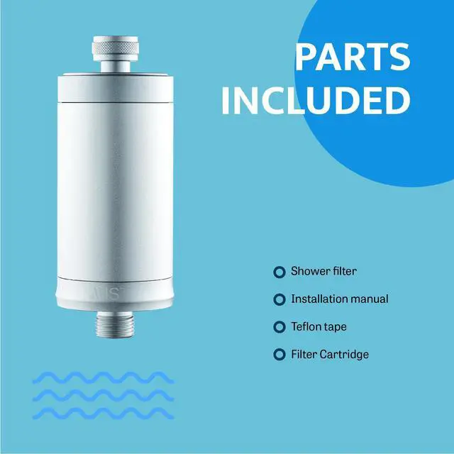 Alt view image 4 of 5 - Mist Water Softening Aluminum Shower Filter, 8 Stage Filtration System, Ideal for Hand-held Shower Arms, Effectively Removes Chlorine, Reduces Dry Itchy Skin, Improves Skin, Hair, and Nail Health
