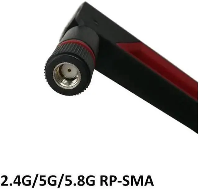 Alt view image 5 of 6 - 2 X 10dBi RP-SMA High Gain Antennas Dual Band 2.4GHz 5GHz WiFi Antenna Connector Universal Antennas Amplifier WLAN Router Antenna Booster