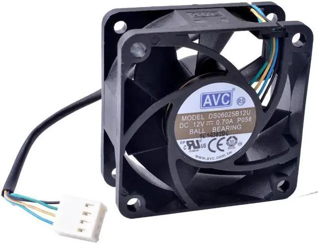 Alt view image 5 of 5 - COOLING REVO DS06025B12U 12V 0.70A 60mm 60x60x25mm fan Computer CPU 4 wire 4pin double ball bearing large air volume cooling fan