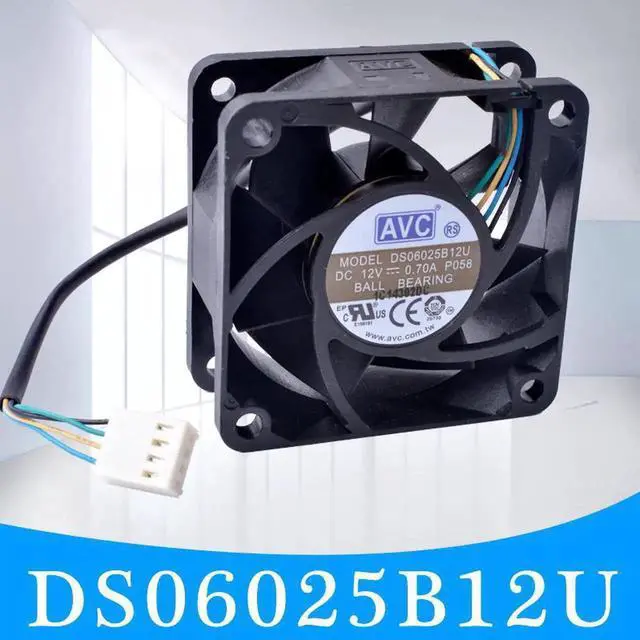 Alt view image 2 of 5 - COOLING REVO DS06025B12U 12V 0.70A 60mm 60x60x25mm fan Computer CPU 4 wire 4pin double ball bearing large air volume cooling fan
