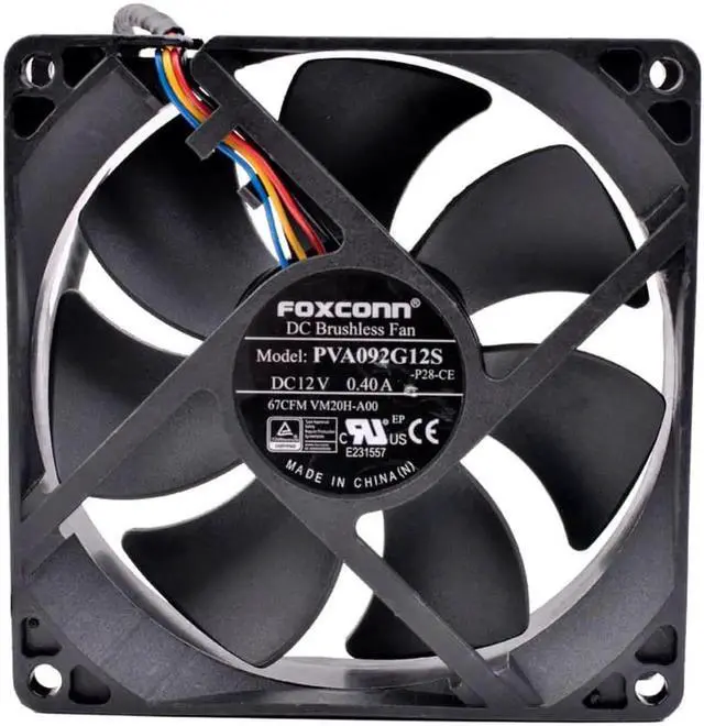 Alt view image 3 of 4 - PVA092G12S 9cm 92x92x25mm DC12V 0.40A 4 lines pwm computer CPU radiator dedicated cooling fan