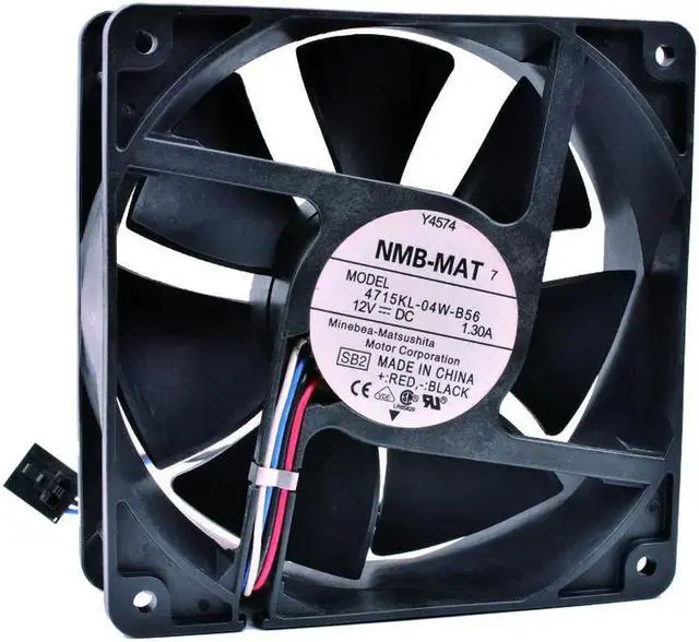 Alt view image 2 of 3 - 4715KL-04W-B56 12038 120x120x38mm DC 12V 1.30A 4-wire 5pin 390 workstation server cooling fan