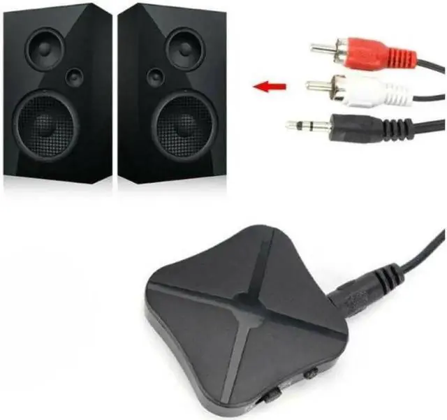 Alt view image 7 of 7 - 2 in 1 Bluetooth 5.0 Transmitter & Receiver Wireless Audio Adapter with 3.5mm Aux RCA Cable for TV Home Stereo Smartphone PC