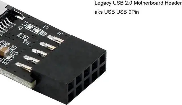 Alt view image 3 of 5 - Motherboard USB 2.0 9pin Header to USB 3.2 20Pin Type E Key-A Female Adapter Extension for USB-C Front Panel