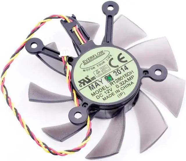Alt view image 2 of 2 - R128015DH 12V 0.32A diameter 75mm hole pitch 43mm cooling fan for graphics card