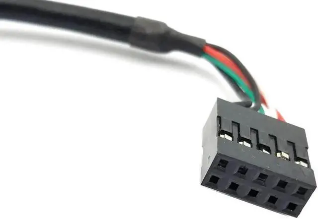 Alt view image 3 of 4 - Duttek (2-Pack) 10CM USB 2.0 Type A Female to Dupont 9 Pin Female Header Motherboard Cable Cord (AF/9Pin 0.1M)