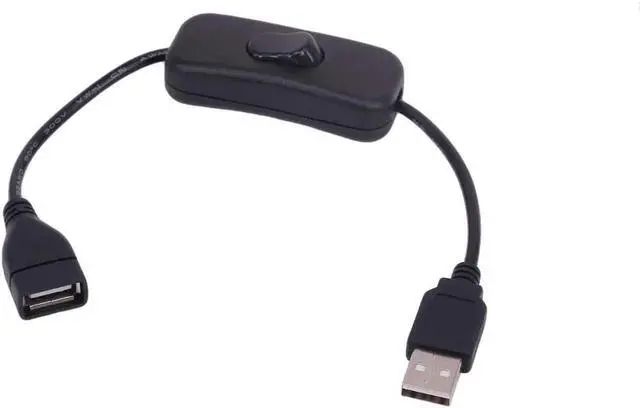 Alt view image 4 of 5 - USB Cable with Switch, Yeebline 3-Pack USB Male to Female Extension Cord Inline Rocker On/Off Switch for Driving Recorder, LED Desk Lamp, USB Fan, LED Strip (3 Pack Black)