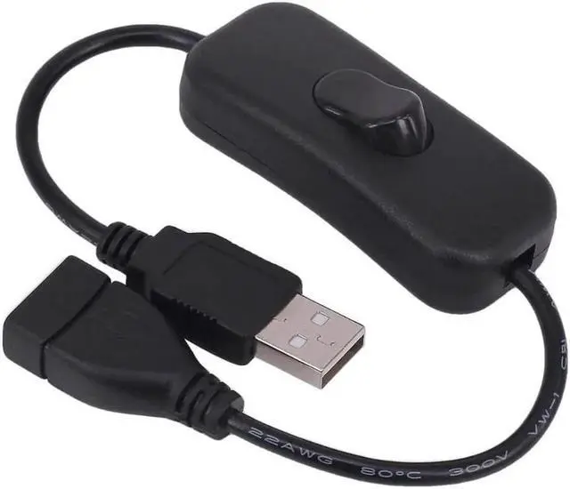 Alt view image 2 of 5 - USB Cable with Switch, Yeebline 3-Pack USB Male to Female Extension Cord Inline Rocker On/Off Switch for Driving Recorder, LED Desk Lamp, USB Fan, LED Strip (3 Pack Black)