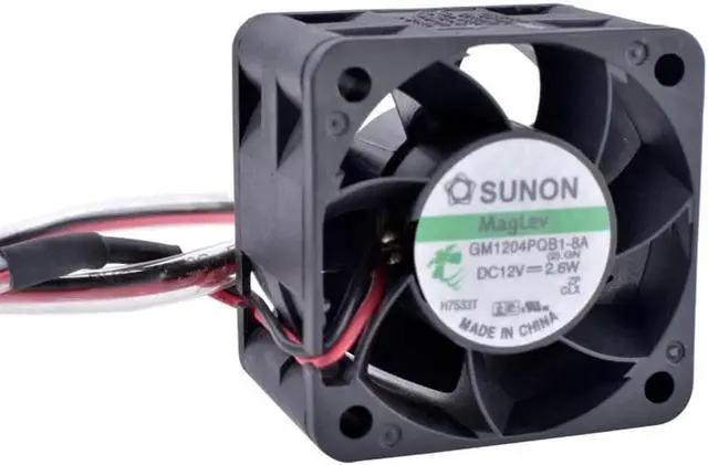 Alt view image 5 of 7 - GM1204PQB1-8A 4cm 40mm fan 4028 12V 2.6W Double ball bearing large air volume power supply cooling fan